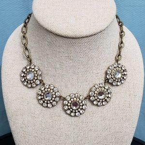 J. Crew Jeweled Medallions Statement Necklace